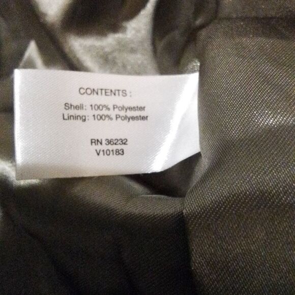 Gallery New York Olive Hooded Jacket. Many Zipper Pockets. Size M. - Picture 7 of 10